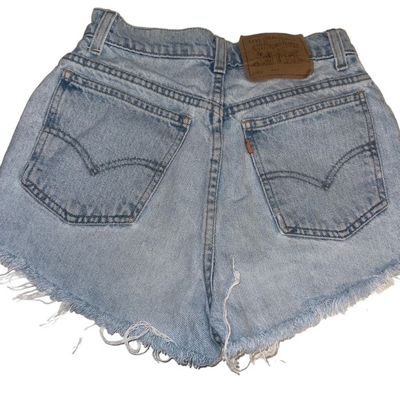 vtg orange‎ tab levi high waisted shorts - Picture 1 of 7